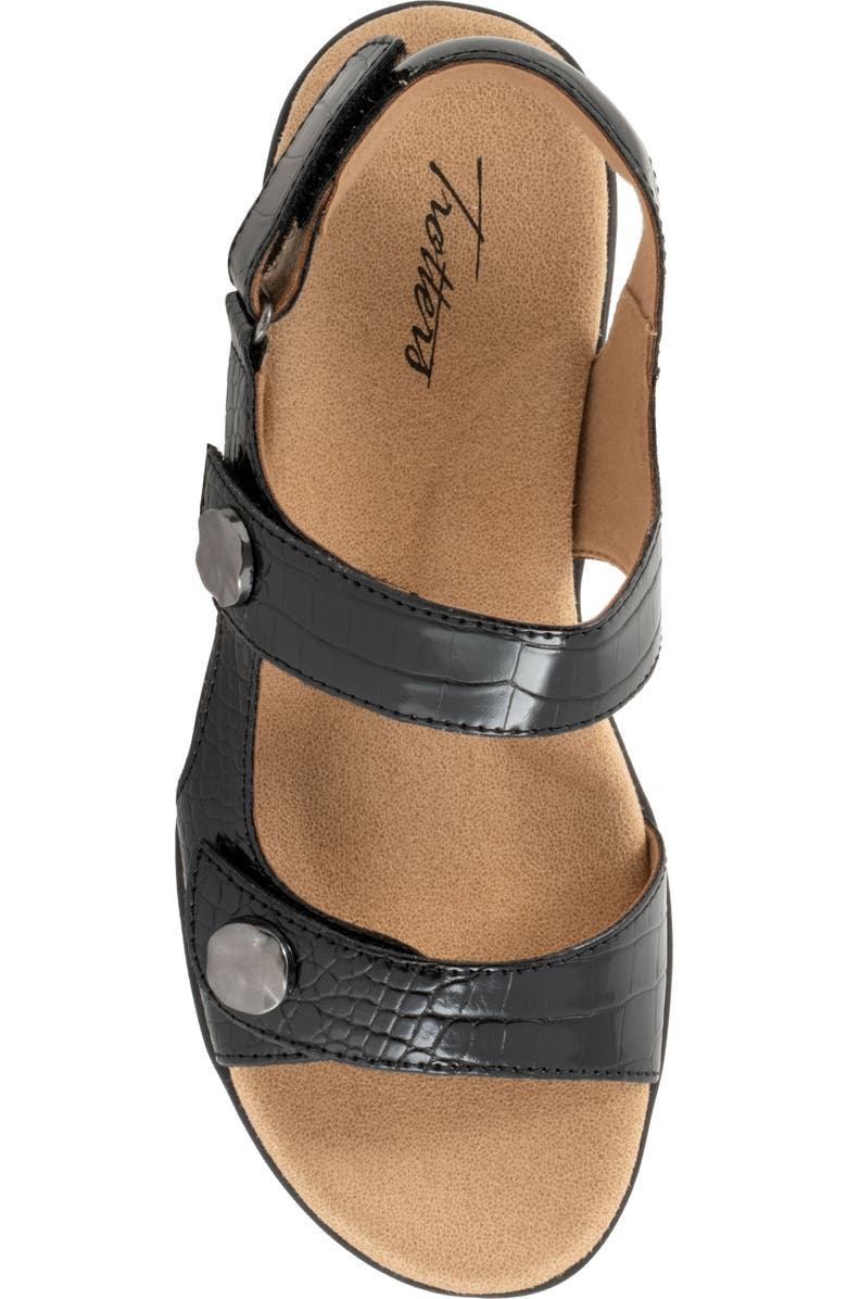 Trotters Romi Croco Slingback Sandal, Alternate, color, Black