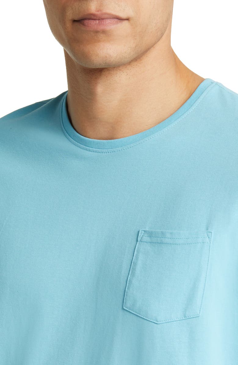 Stone Rose Dip Dye Pocket T-Shirt, Alternate, color, Turquoise