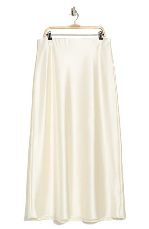 Satin A-Line Skirt (Plus)
