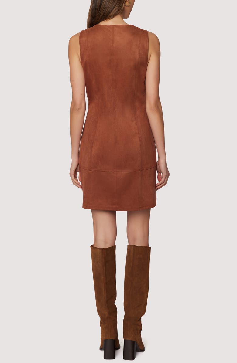 Lost + Wander Regal Poise Faux Suede Minidress, Alternate, color, 