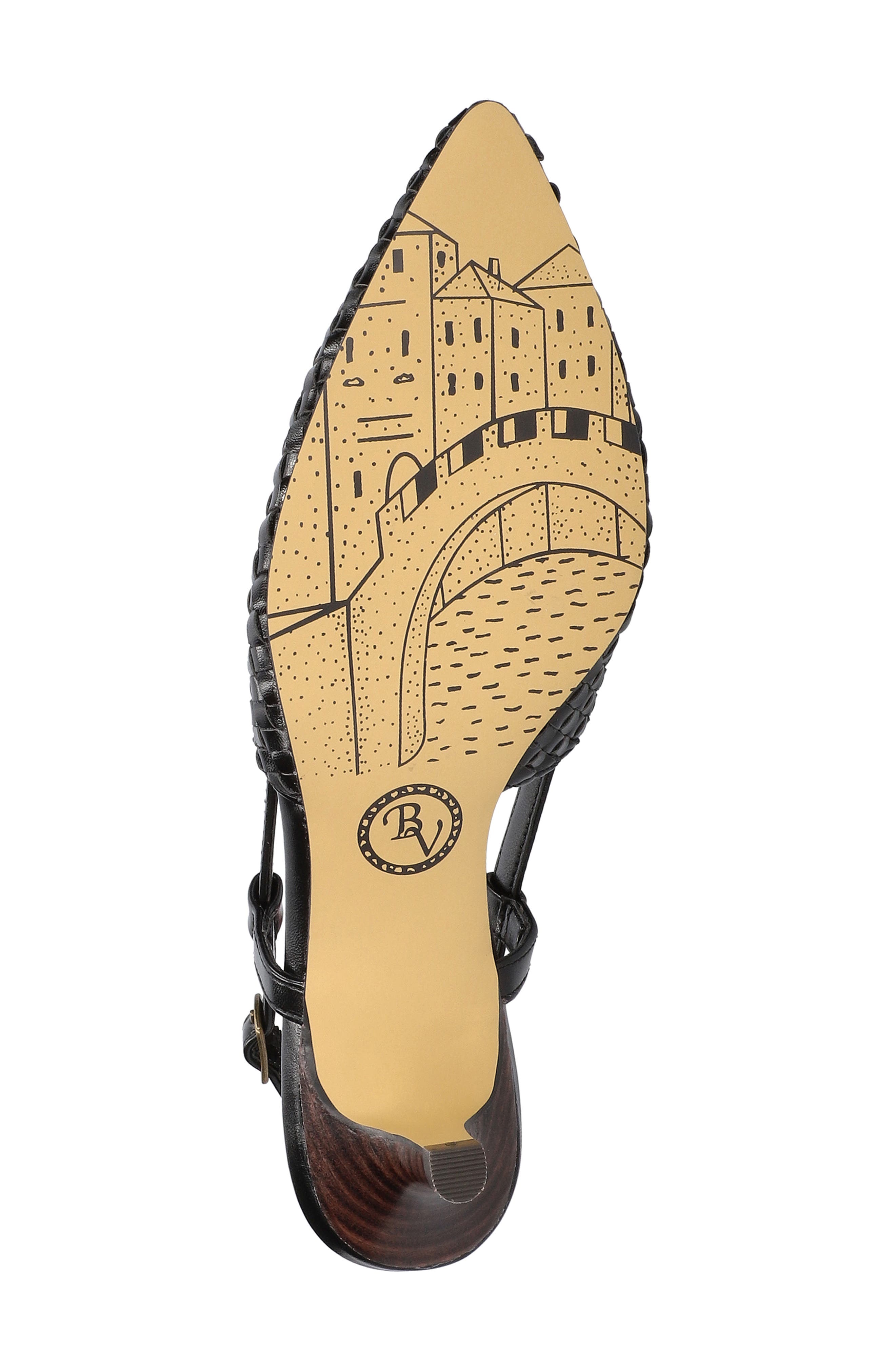 Bella Vita Kaisley Kitten Heel Slingback Pump, Alternate, color, Black