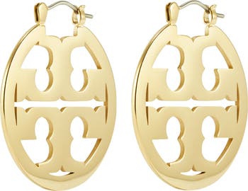 Small Miller Logo Hoop Earrings