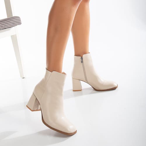 Forever & Always Shoes Nadine Ankle Boots In Beige