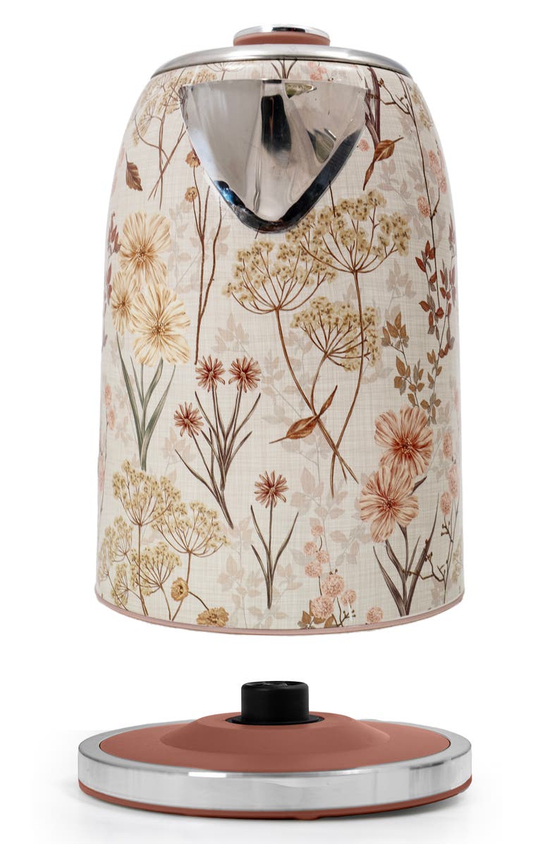 Dwell Studio Floral Print Electric Kettle, Alternate, color, Neutral