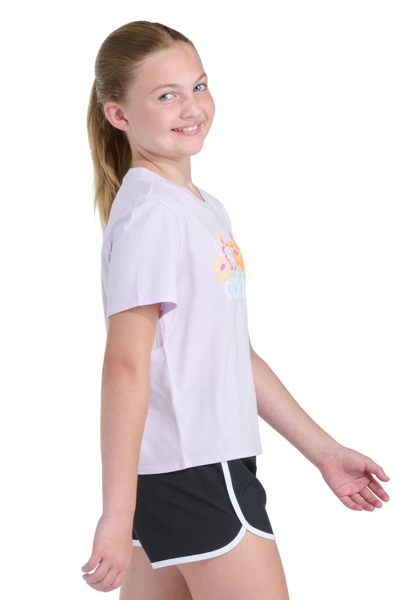 Kids' Badge of Sport Logo Graphic T-Shirt, Alternate, color, ICE LAVENDER