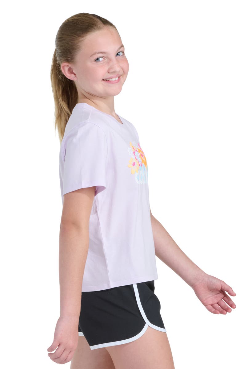 adidas Kids' Badge of Sport Logo Graphic T-Shirt, Alternate, color, Ice Lavender