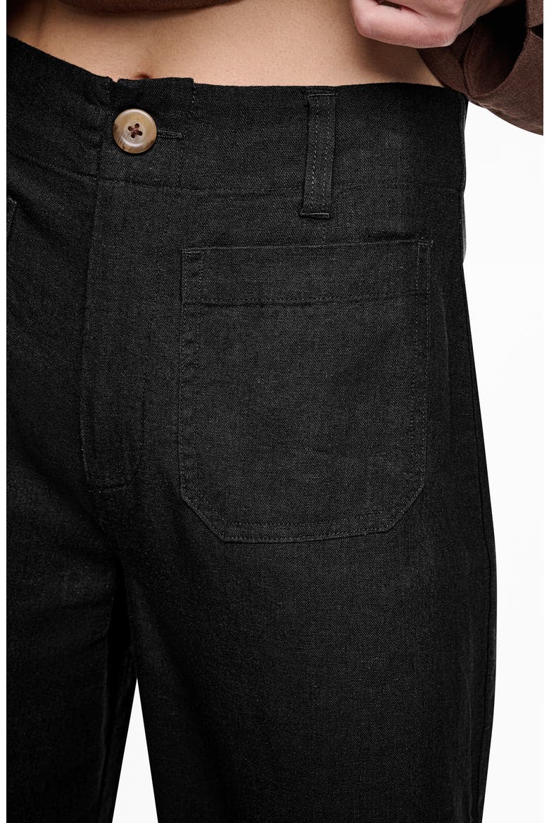 High Waist Wide Leg Pants, Alternate, color, BLACK