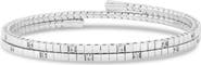 Crislu Pure Flex Three Row Cubic Zirconia Bracelet