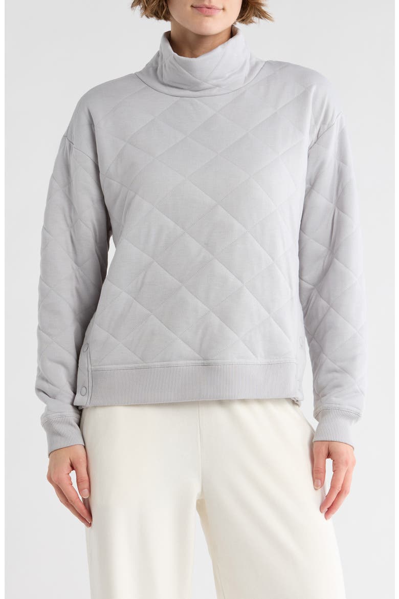 Summit Chic Quilted Sweatshirt, Main, color, LUNAR DUST