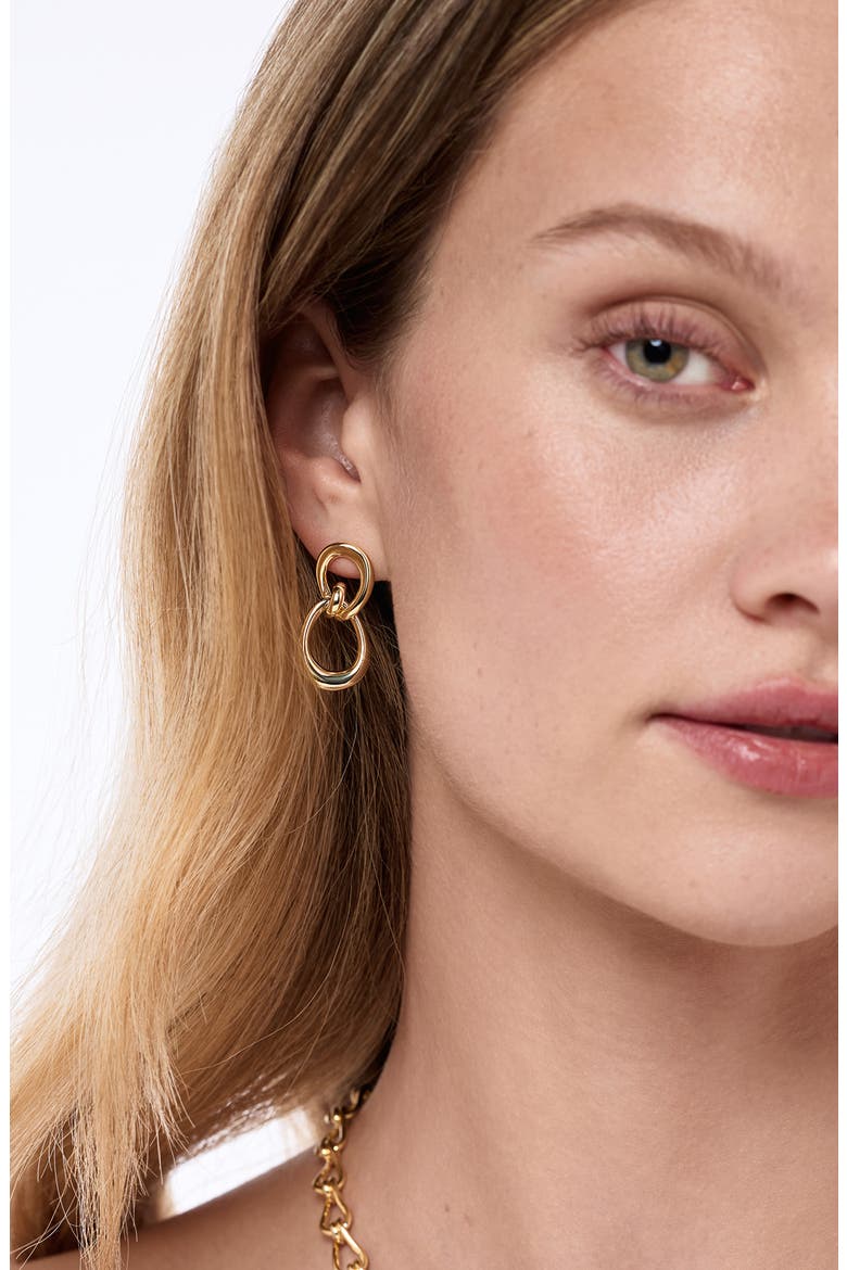Violet Drop Earrings, Alternate, color, GOLD
