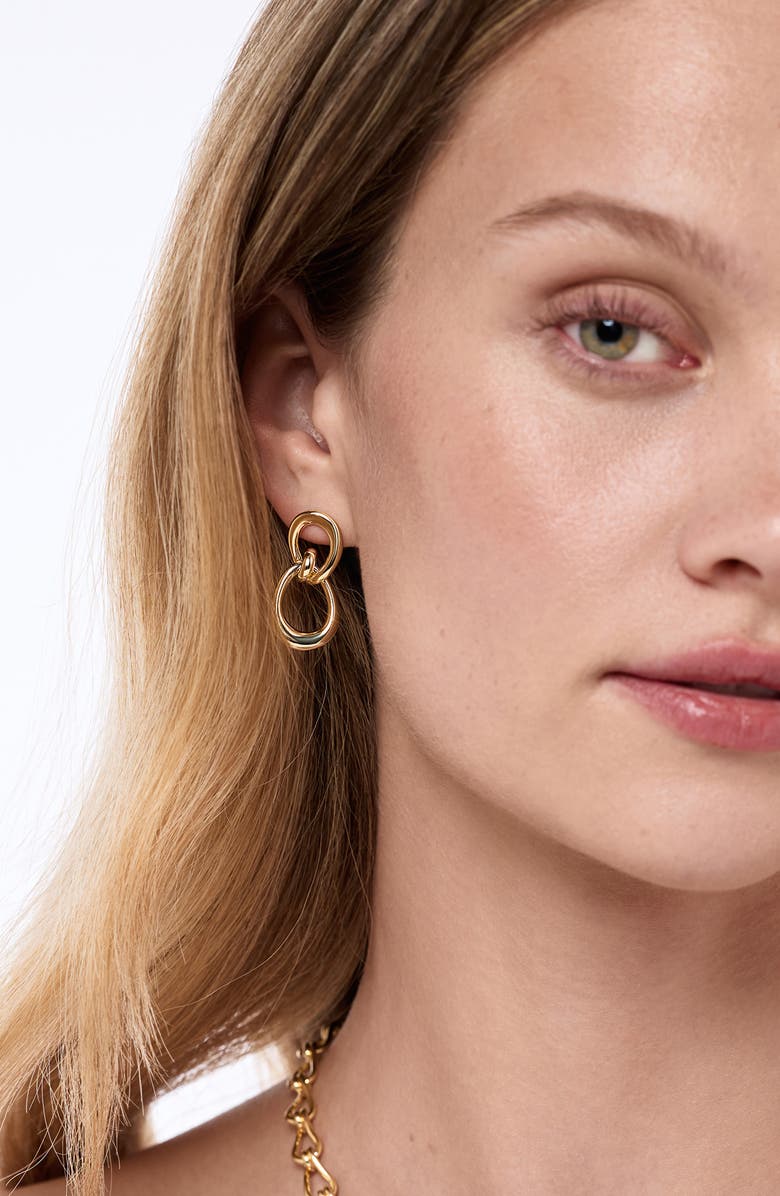 Ana Luisa Violet Drop Earrings, Alternate, color, Gold