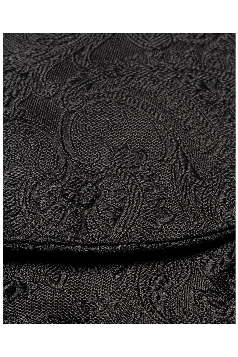 Paisley Silk Bow Tie, Alternate, color, BLACK