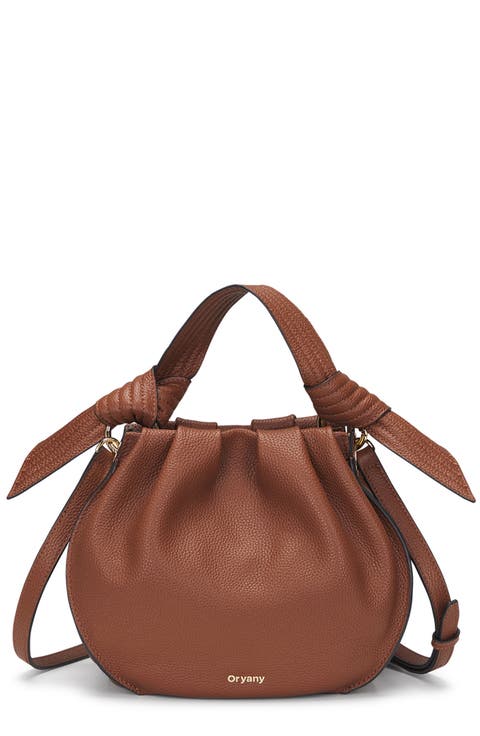 Selena Leather Bucket Bag