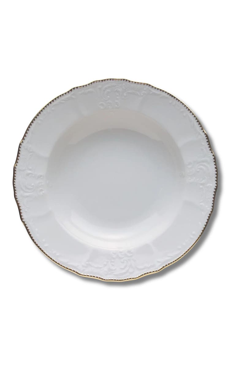 Anna Weatherley Simply Anna Gold Pasta Plate, Main, color, White/Gold