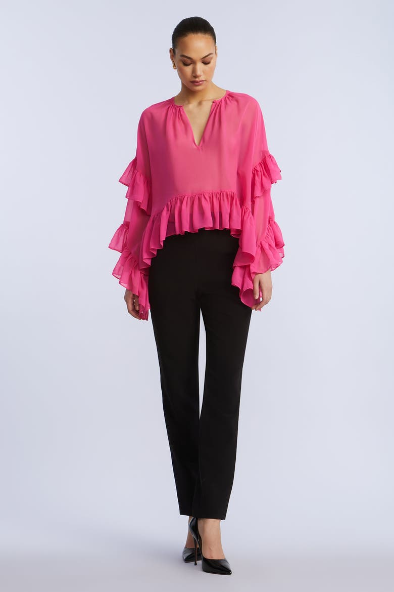 Ruffle Swing Top, Alternate, color, Fuchsia Purple