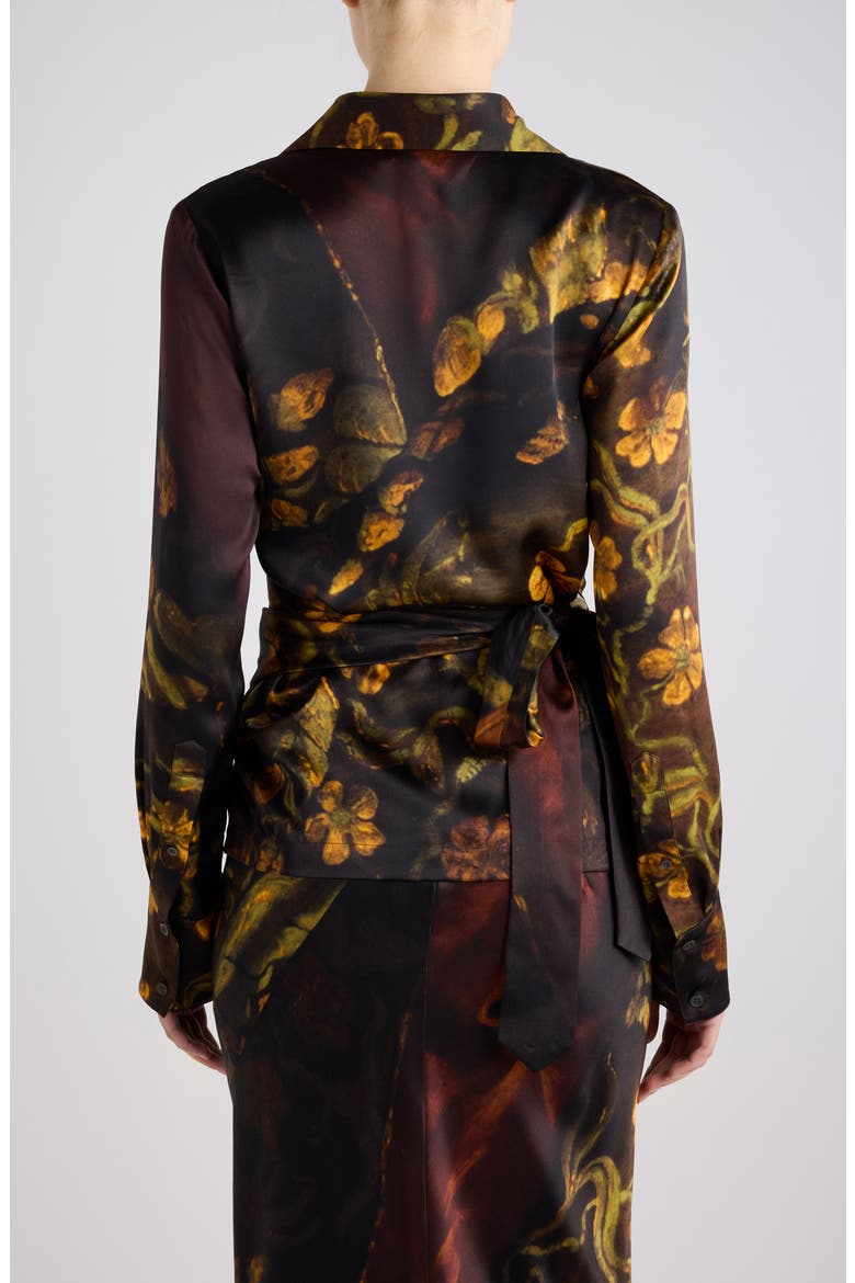 Cadea Silk Wrap Shirt, Alternate, color, DESSIN C