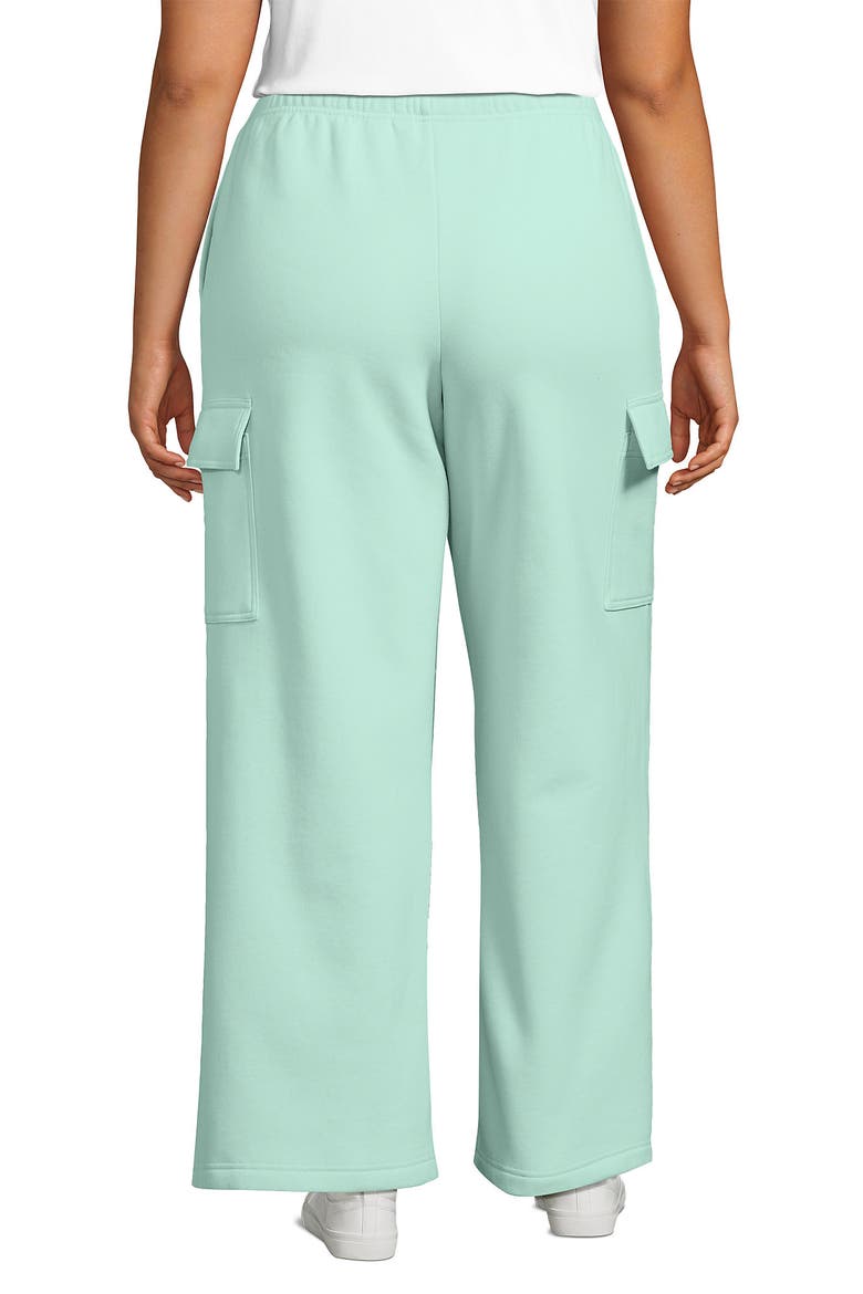 Plus Size Serious Sweats High Rise Wide Leg Cargo Pants, Alternate, color, Julep