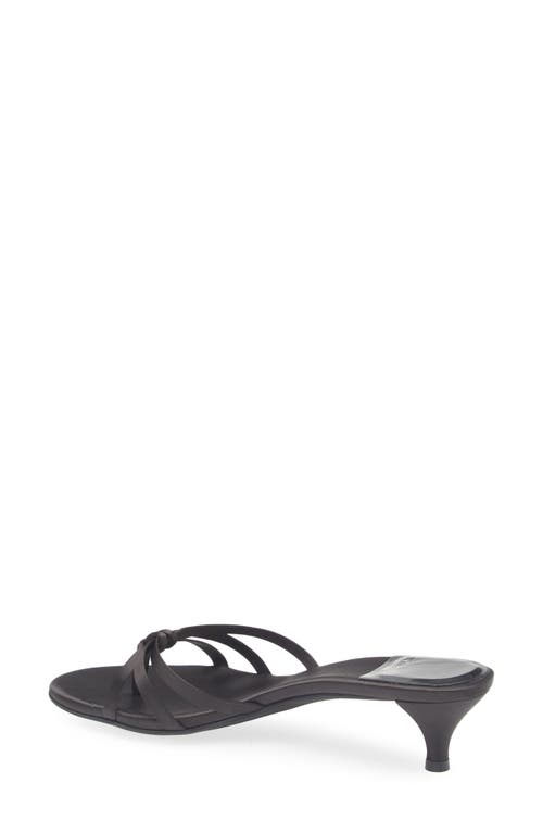 Jeffrey Campbell Doretta Kitten Heel Flip Flop In Black Satin