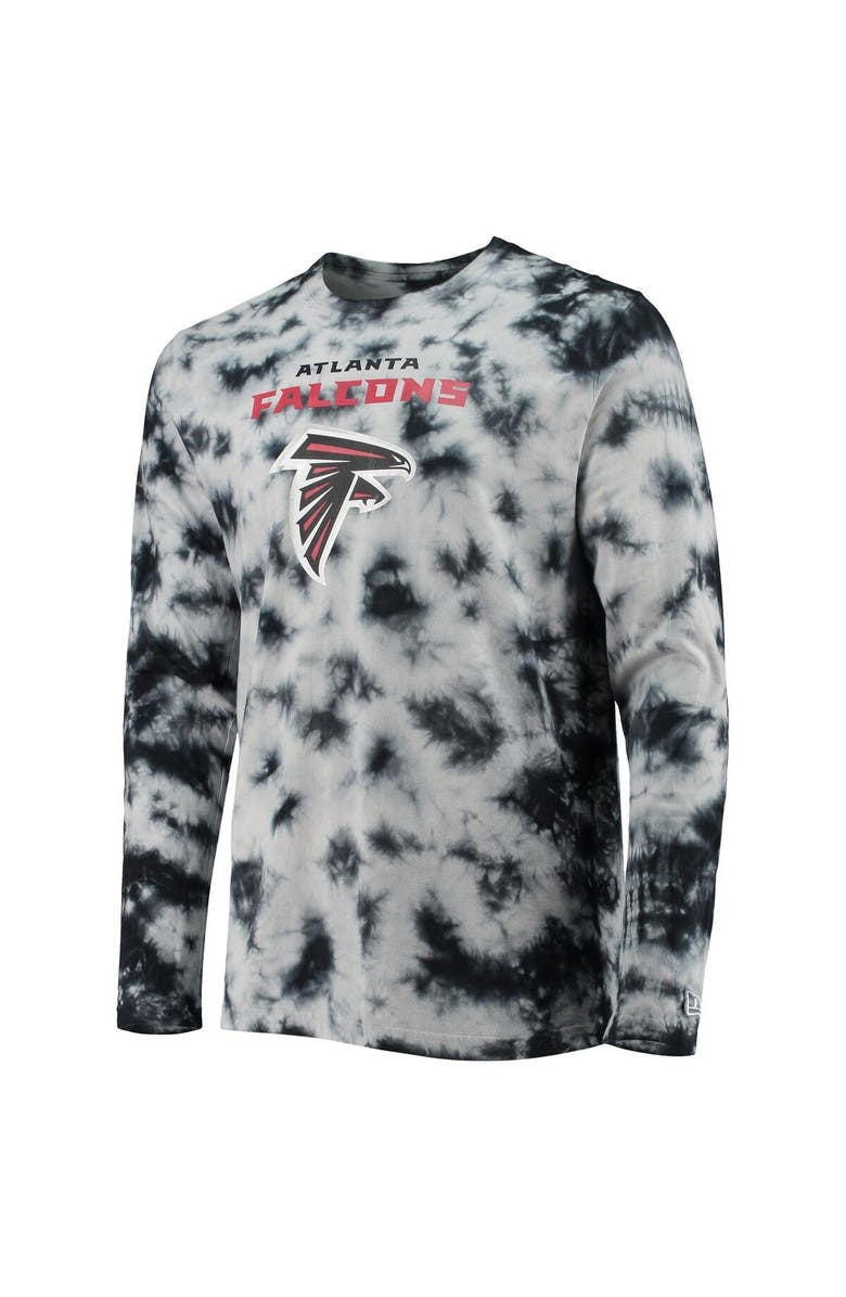 New Era Men's New Era Black Atlanta Falcons Tie-Dye Long Sleeve T-Shirt, Alternate, color, Black