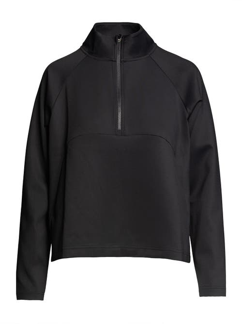 Single Stitch Performance 1/4 Zip Pullover In Black