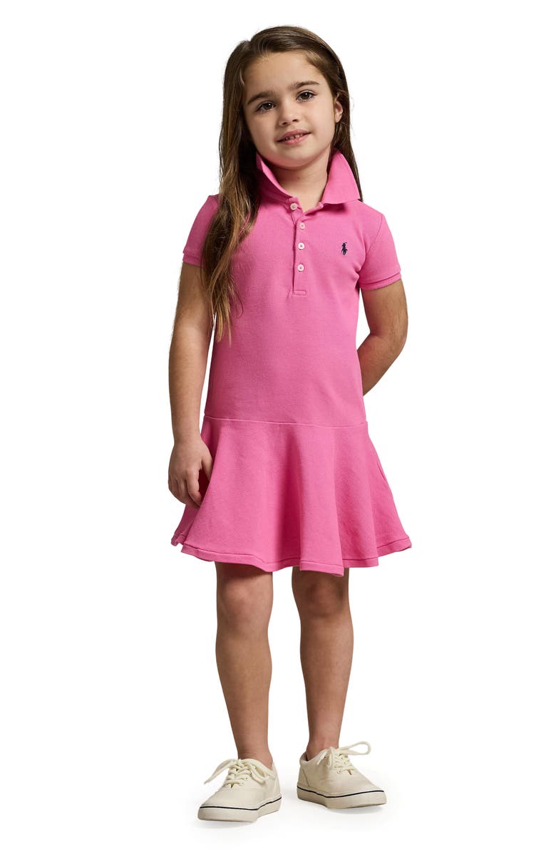 Polo Ralph Lauren Kids' Stretch Cotton Polo Dress, Alternate, color, Pink