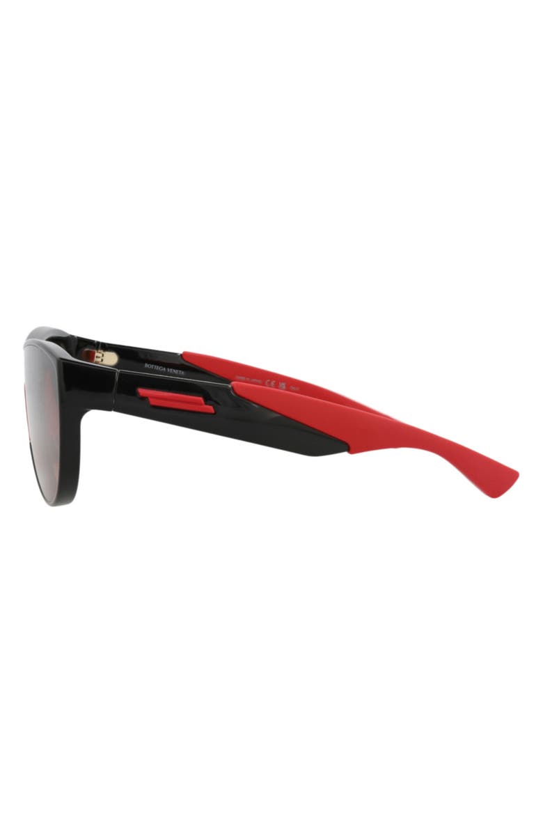 Bottega Veneta Sunglasses, Alternate, color, Black Black Red