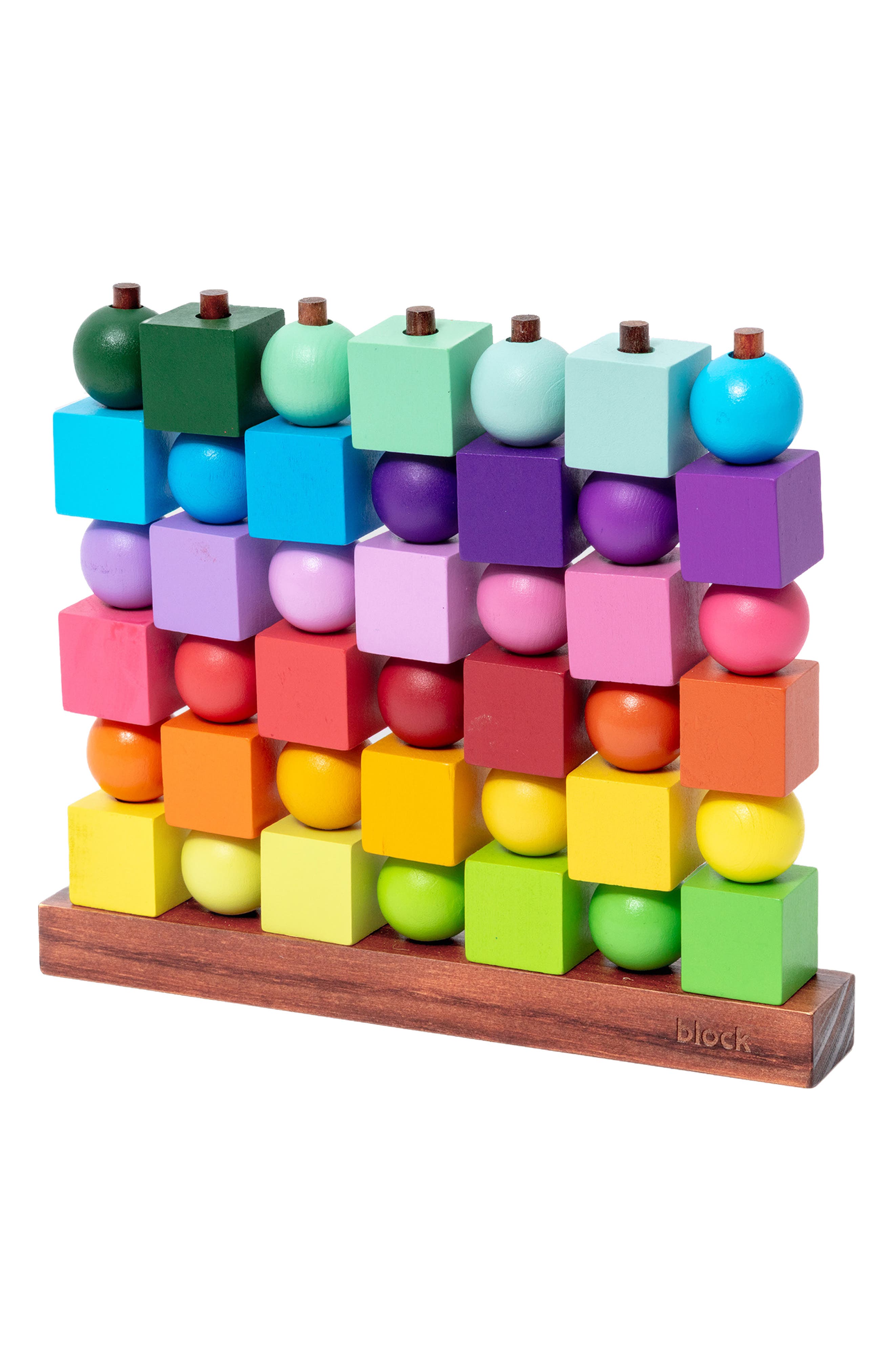 Block Design Four in a Row Cool Block Game in Rainbow Multi-Color 