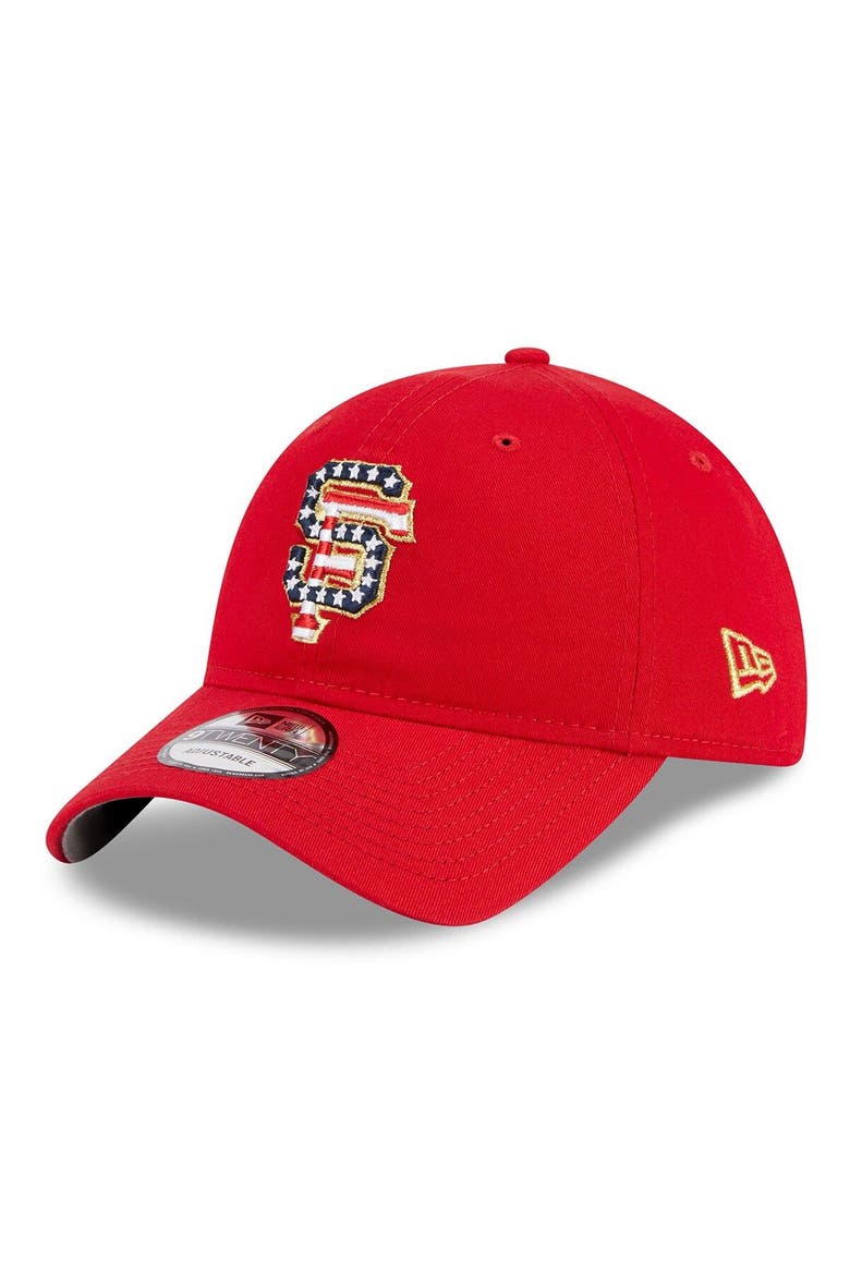 Men's New Era  Red San Francisco Giants 2023 Fourth of July 9TWENTY Adjustable Hat, Alternate, color, Red