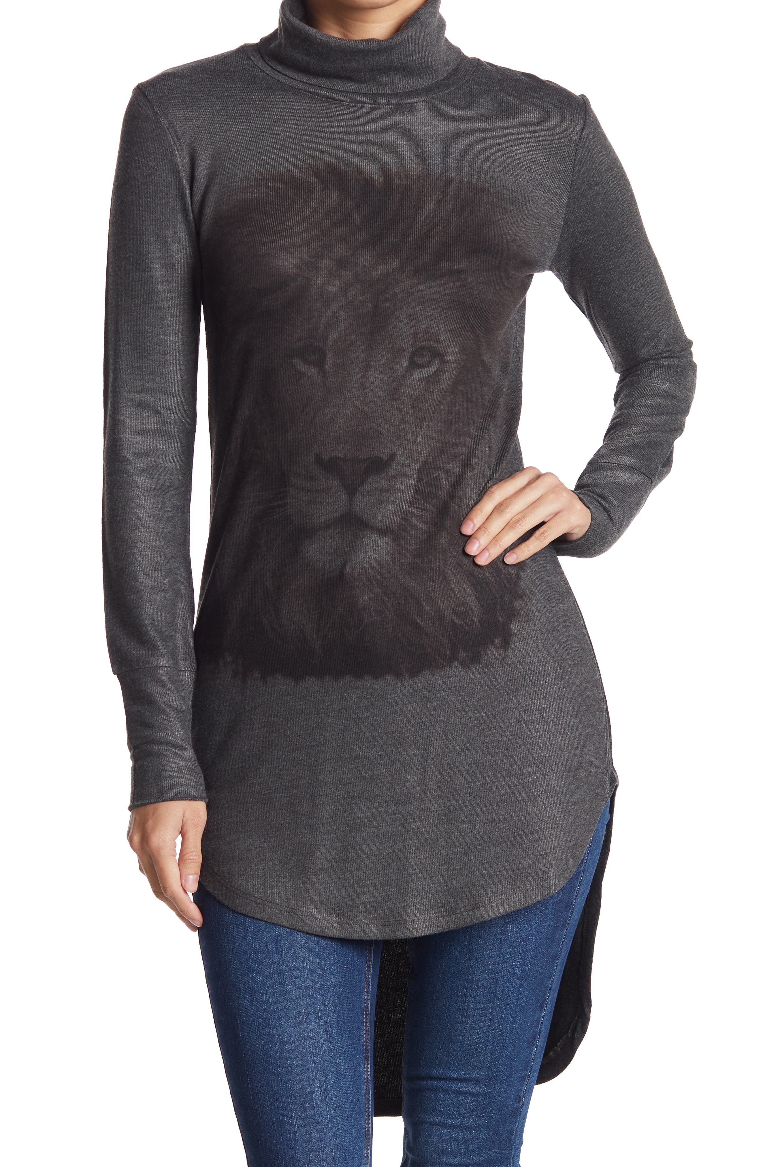 GO COUTURE Lion Turtleneck Tunic