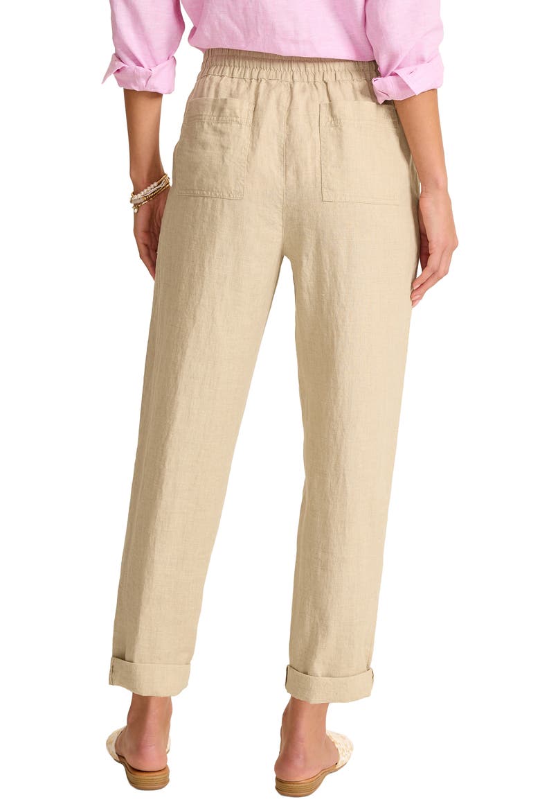 Two Palms Tapered Linen Drawstring Pants, Alternate, color, NATURAL