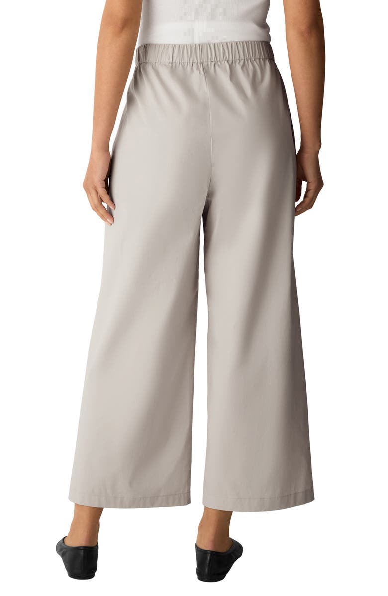 Eileen Fisher Wide Leg Stretch Organic Cotton Ankle Pants, Alternate, color,