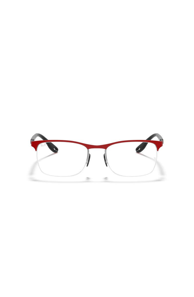 Ray-Ban 54mm Square optical glasses, Alternate, color, Red