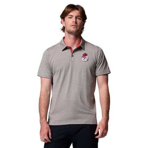 Men's Columbia Gray Georgia Bulldogs Tech Trail Polo