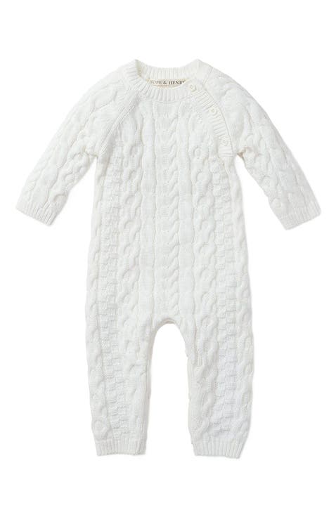 Baby Cable Knit Sweater Romper, Infant