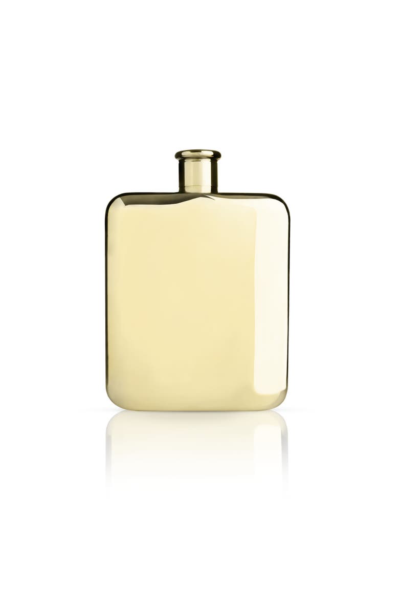 Viski 6 oz Flask, Main, color, Gold