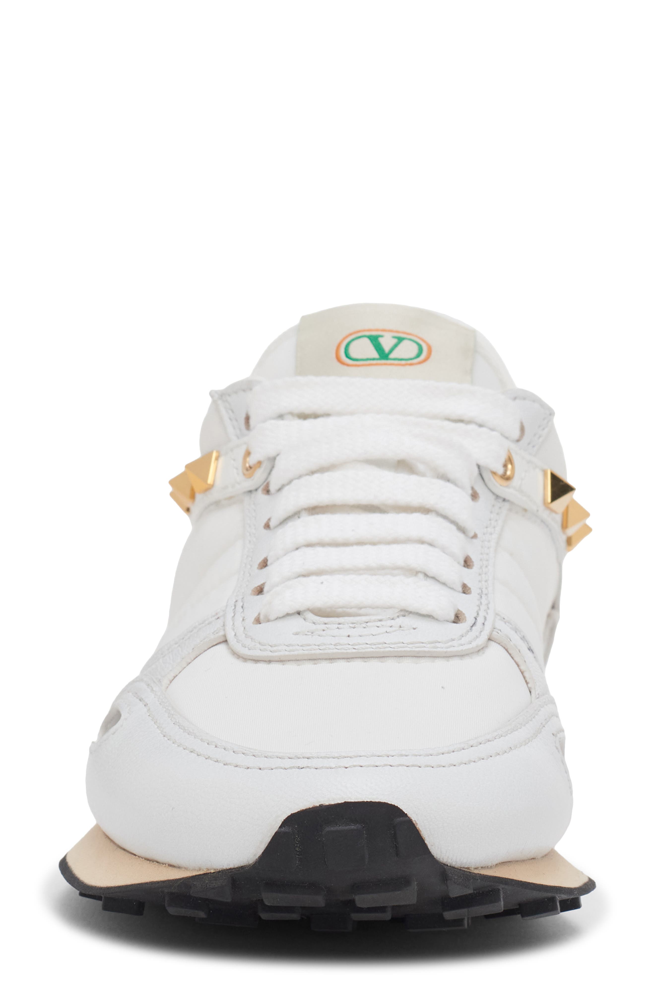 Stud Up Sneaker, Alternate, color, WHITE