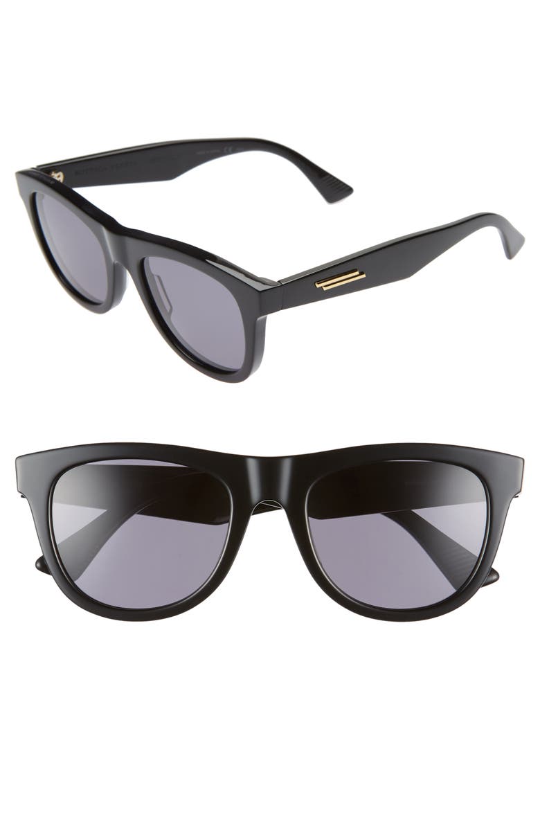 Bottega Veneta 52mm Rectangular Sunglasses, Main, color, 