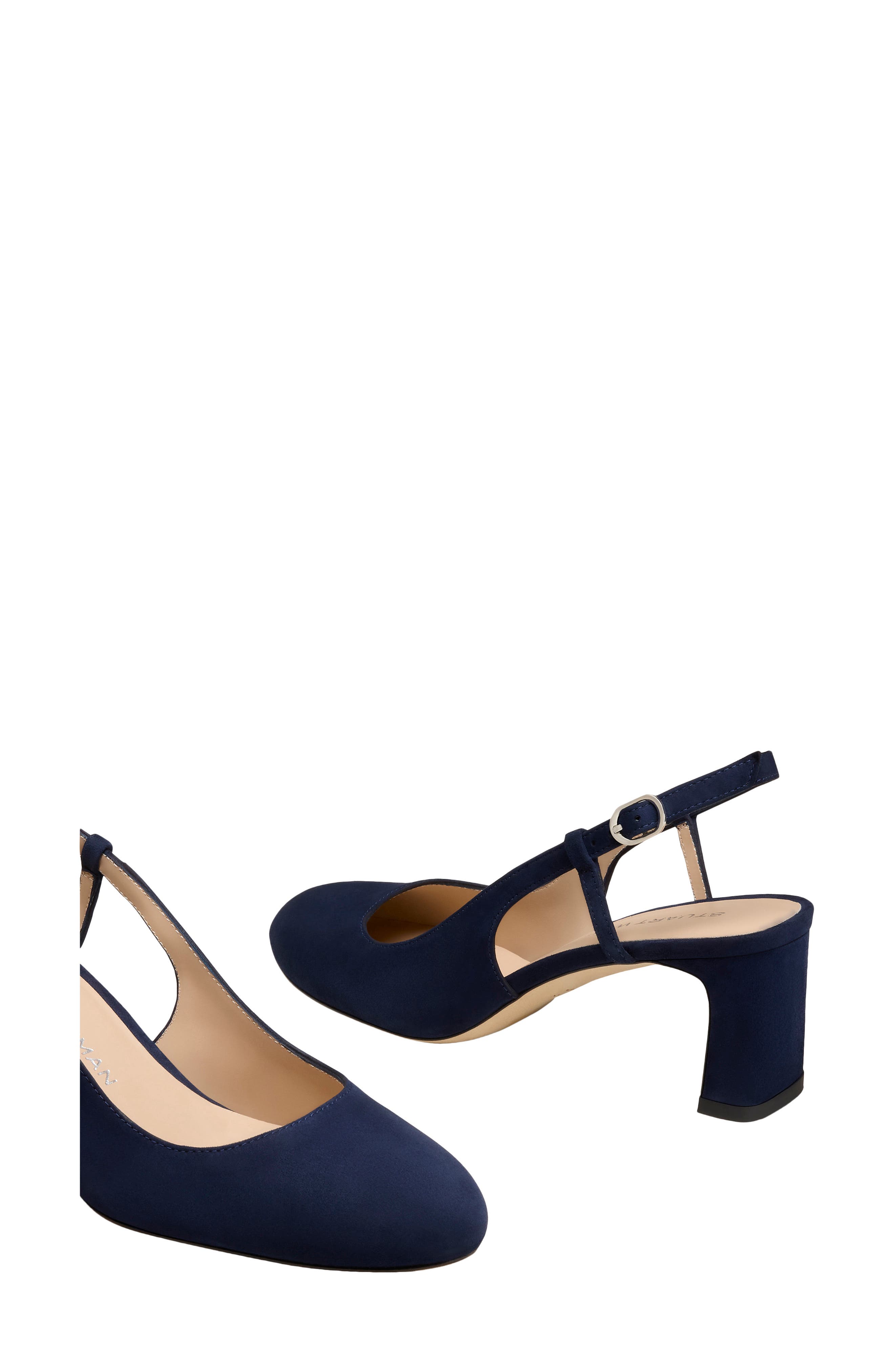 Stuart Weitzman Babette Slingback Pump, Alternate, color, Nice Blue
