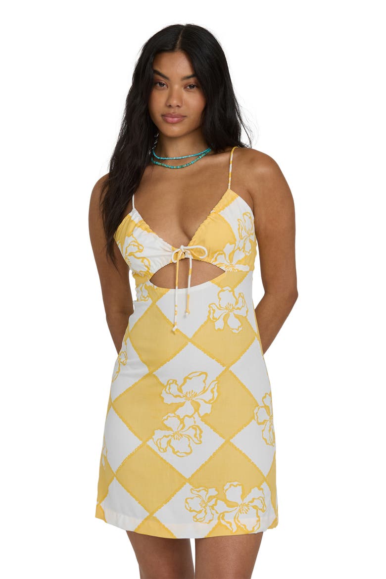 Love Life Cutout Minidress, Alternate, color, SOFT YELLOW