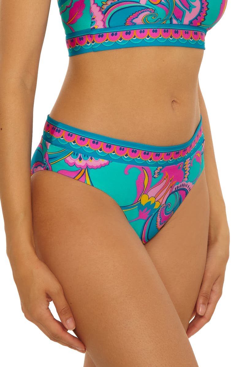 Trina Turk Mykonos Reversible Hipster Bikini Bottoms, Alternate, color, Multi