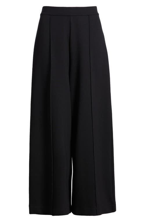 Caslonr Caslon(r) Wide Leg Crop Ponte Pants In Black