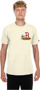 New Era Men's New Era Natural Boston Red Sox Dia de los Muertos Sugar Skull T-Shirt