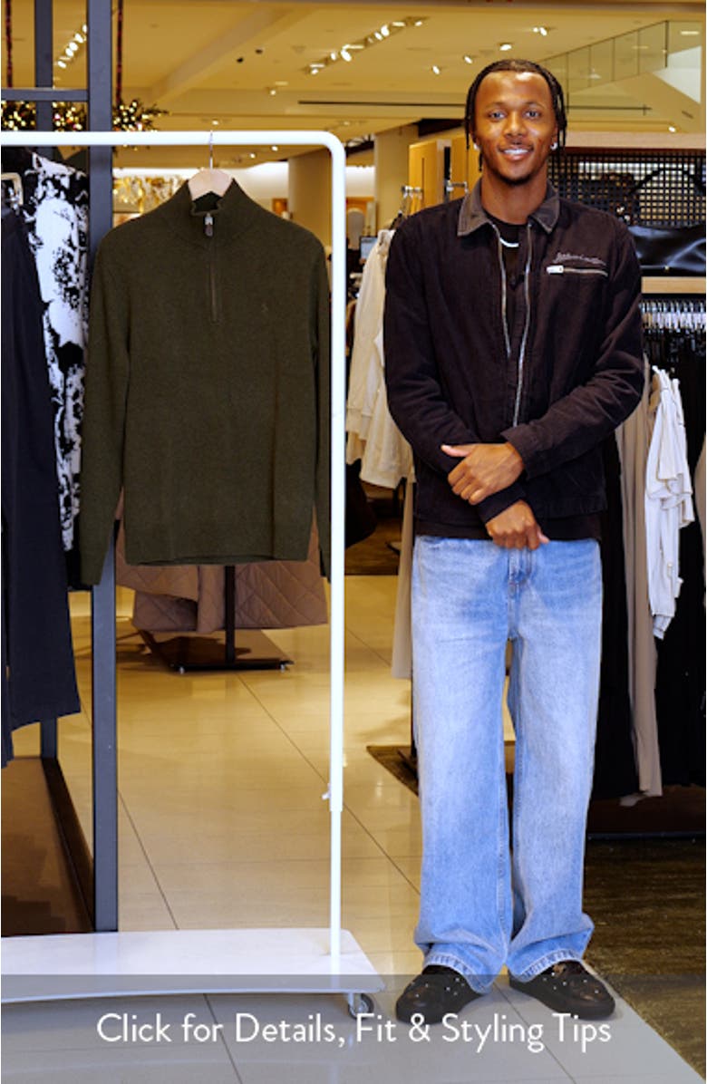 Regular Fit Wool Quarter Zip Sweater, sales video thumbnail