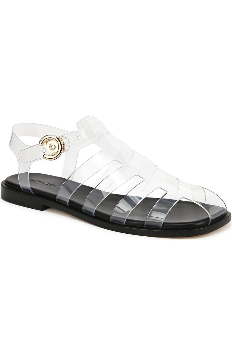 Vince Melina Jelly Ankle Strap Fisherman Sandal, Main, color, Clear