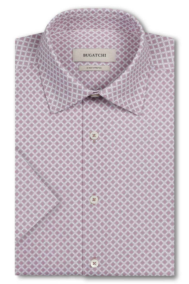 Miles OoohCotton® Floral Short Sleeve Button-Up Shirt, Alternate, color, DUSTY PINK