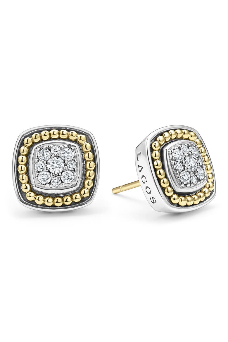 Rittenhouse Diamond Pavé Stud Earrings , Alternate, color, SILVER