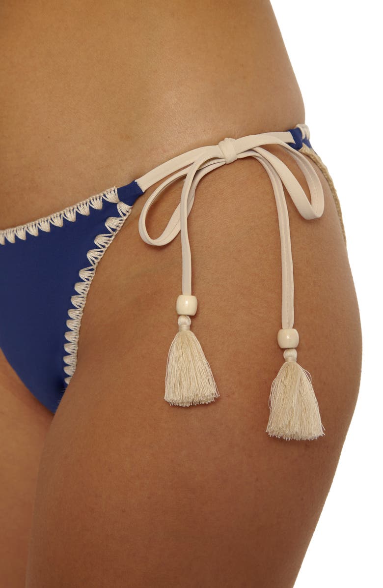 Lucky Brand Marbella Side Tie Bikini Bottoms, Alternate, color, Navy