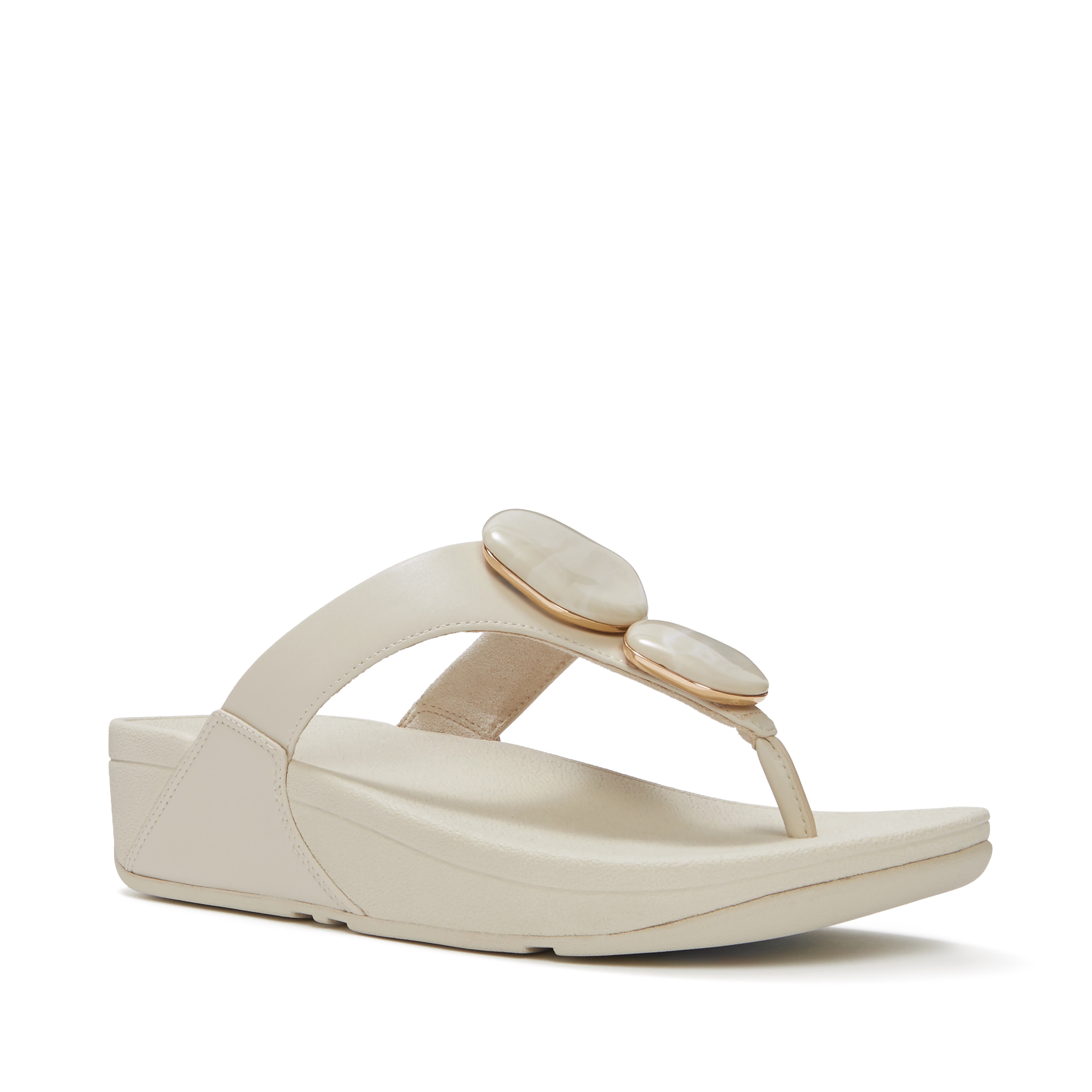 Lulu Marbled-Stone Toe-Post, Main, color, Paris Beige