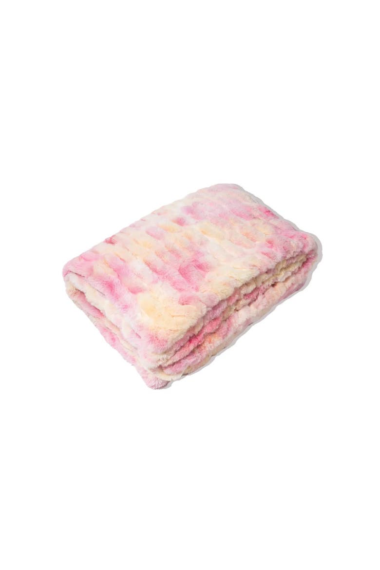 Ultra Plush Throw Snuggle Blanket, Main, color, Light Pink, Pastel Yellow