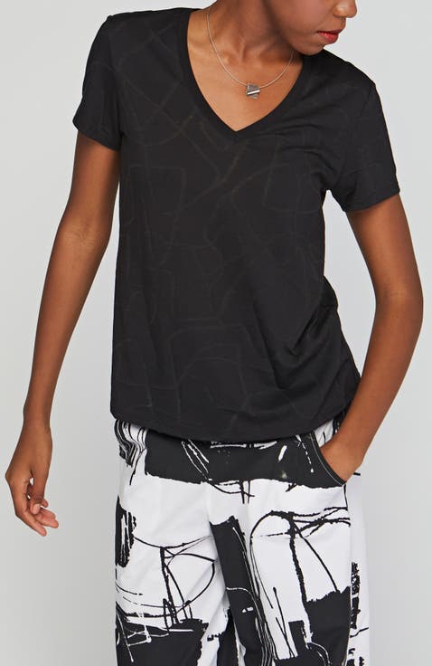 Brio Devore Cotton Jersey T-Shirt